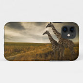 Coques Case-Mate iPhone Girafes et le paysage (Dos (Horizontal))