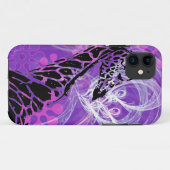 Coques Case-Mate iPhone Giraffe à fleurs violettes (Dos (Horizontal))