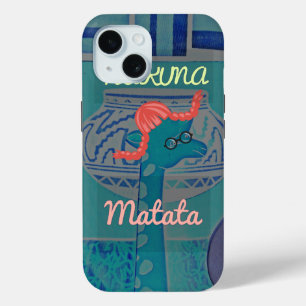 Coque Pour iPhone 15 Giraffe Art Joueuse : Un Plaisir Africain