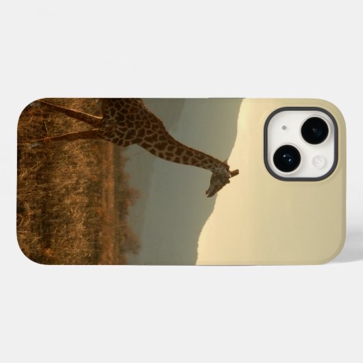 Coques Case-Mate iPhone Giraffe dans la Savannah (Verso (horizontal))