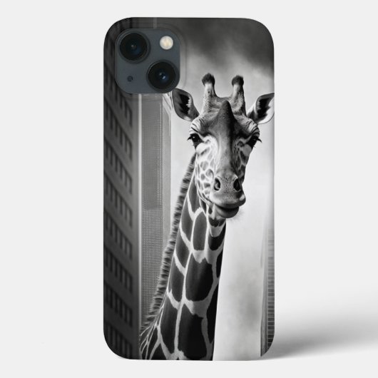 Coques Case-Mate iPhone Giraffe dans une cityscape (Verso)