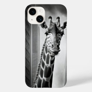 Coque Pour iPhone 14 Giraffe dans une cityscape