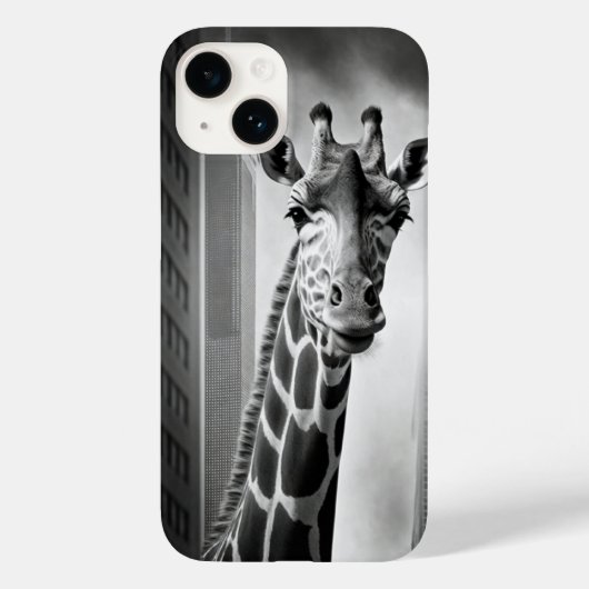 Coques Case-Mate iPhone Giraffe dans une cityscape (Verso)