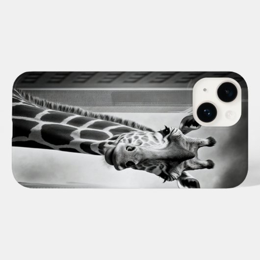 Coques Case-Mate iPhone Giraffe dans une cityscape (Verso (horizontal))