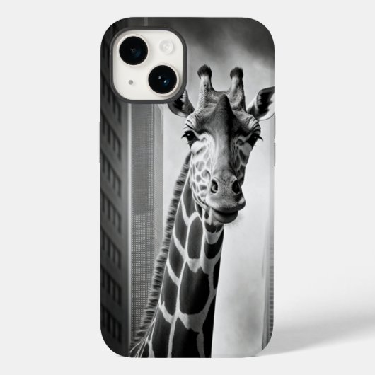 Coques Case-Mate iPhone Giraffe dans une cityscape (Verso)