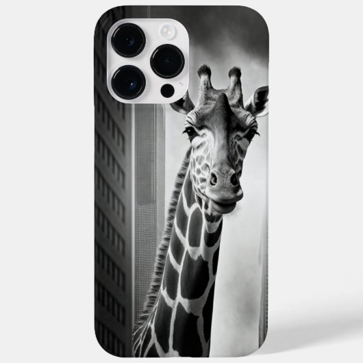 Coques Case-Mate iPhone Giraffe dans une cityscape (Verso)