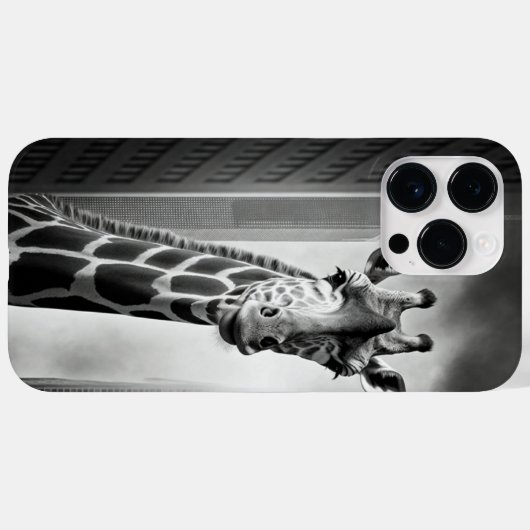 Coques Case-Mate iPhone Giraffe dans une cityscape (Verso (horizontal))
