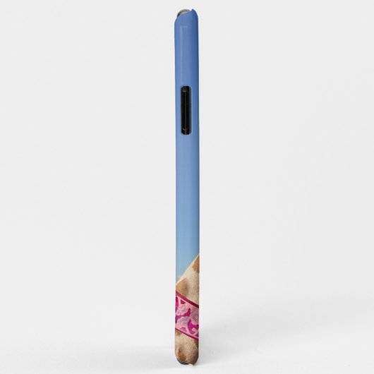 Coques Case-Mate iPhone Giraffe en casquette rose étincelant (Dos/Droite)