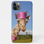 Coques Case-Mate iPhone Giraffe en casquette rose étincelant (Dos)