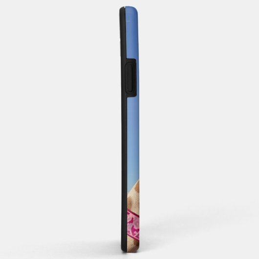 Coques Case-Mate iPhone Giraffe en casquette rose étincelant (Dos/Droite)