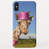Coques Case-Mate iPhone Giraffe en casquette rose étincelant (Dos)