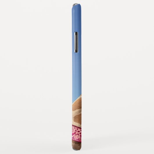 Coques Case-Mate iPhone Giraffe en casquette rose étincelant (Dos/Droite)