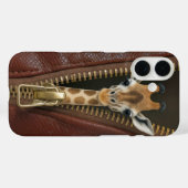 Coques Case-Mate iPhone Giraffe En Zipper En Cuir (Verso (horizontal))