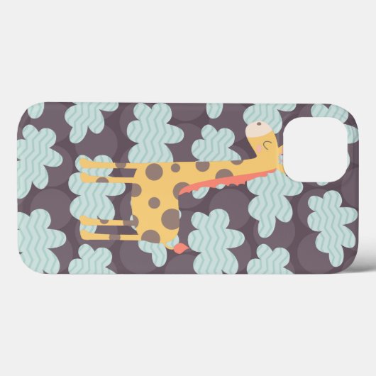 Coques Case-Mate iPhone Giraffe et nuages (Verso (horizontal))