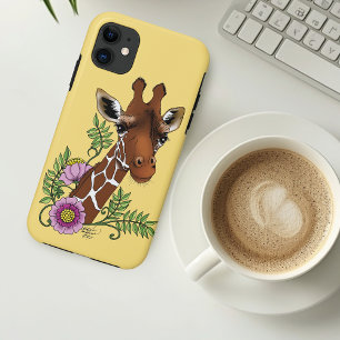 Case-Mate iPhone Case Giraffe Fleurs de Portrait Jaunes