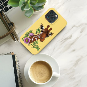 Case-Mate iPhone Case Giraffe Fleurs de Portrait Jaunes