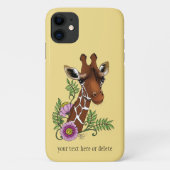 Coques Case-Mate iPhone Giraffe Fleurs de Portrait Jaunes (Dos)