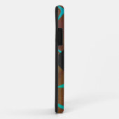 Coques Case-Mate iPhone Giraffe Impression Brown et Turquoise (Dos/Droite)