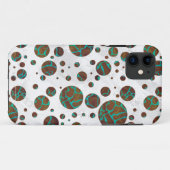 Coques Case-Mate iPhone Giraffe Impression Brown et Turquoise (Dos (Horizontal))