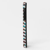 Coques Case-Mate iPhone Giraffe Impression Brown et Turquoise (Dos/Gauche)