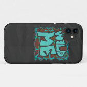 Coques Case-Mate iPhone Giraffe Impression Brown et Turquoise (Dos (Horizontal))