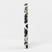 Coques Case-Mate iPhone Giraffe Imprimé noir et blanc avec des roses roses (Dos/Droite)