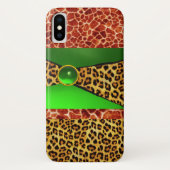 COQUES Case-Mate iPhone GIRAFFE LÉOPARD PEAU VERT EMERALD GEM IMPRIMÉ (Dos)
