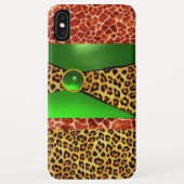 COQUES Case-Mate iPhone GIRAFFE LÉOPARD PEAU VERT EMERALD GEM IMPRIMÉ (Dos)