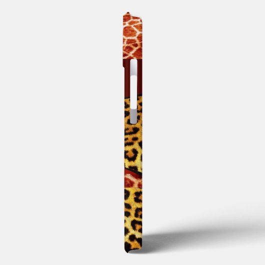 COQUES Case-Mate iPhone GIRAFFE LEOPARD SKIN BOW IMPRIMÉ, ROUGE RUBY GEMST (Verso / Gauche)