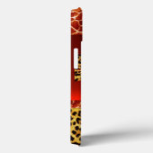 COQUES Case-Mate iPhone GIRAFFE LEOPARD SKIN BOW IMPRIMÉ, ROUGE RUBY GEMST (Verso / Droite)