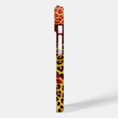 COQUES Case-Mate iPhone GIRAFFE LEOPARD SKIN BOW IMPRIMÉ, ROUGE RUBY GEMST (Verso / Gauche)