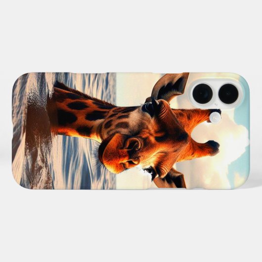 Coques Case-Mate iPhone Giraffe perdue (Verso (horizontal))