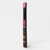 Coques Case-Mate iPhone Giraffe rose monogramme (Dos/Gauche)