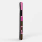 Coques Case-Mate iPhone Giraffe rose monogramme (Dos/Droite)