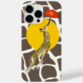 Coques Case-Mate iPhone Giraffe rouge parapluie Brown Giraffe Motif (Verso)
