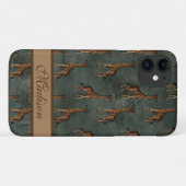 Coques Case-Mate iPhone Giraffe Script Nom Chic Design tendance Safari (Dos (Horizontal))