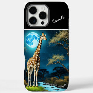 Coques iPhone 16 Pro Max Giraffe Silhouette sur le fleuve