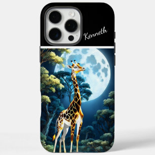 Coques iPhone 16 Pro Max Giraffe sous le clair de lune
