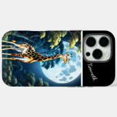 Coques Case-Mate iPhone Giraffe sous le clair de lune (Verso (horizontal))