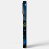 Coques Case-Mate iPhone Giraffe sous une lune bleue (Verso / Gauche)