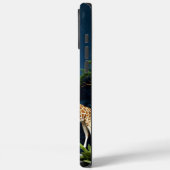 Coques Case-Mate iPhone Giraffe sous une Pleine lune (Verso / Gauche)