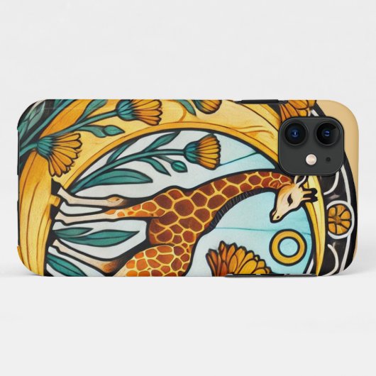 Coques Case-Mate iPhone Giraffe vintage (Dos (Horizontal))