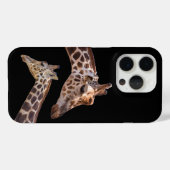 Coques Case-Mate iPhone Giraffe Wildlife Safari Black (Verso (horizontal))
