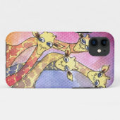 Coques Case-Mate iPhone Giraffe Wtercolor Funny Animal (Dos (Horizontal))