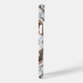 Coques Case-Mate iPhone Girl Glam Rose Gold Argent & Marbre blanc (Verso / Droite)