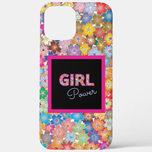 Coques Case-Mate iPhone Girl Power | Fille rose belles femmes Fleurs sauva (Verso)