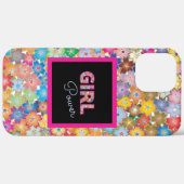 Coques Case-Mate iPhone Girl Power | Fille rose belles femmes Fleurs sauva (Verso / Droite)