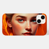 Coques Case-Mate iPhone Girl with blue eyes (Verso (horizontal))