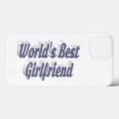 Coques Case-Mate iPhone Girlfriend with gray typography (Verso (horizontal))