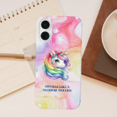 Coques Case-Mate iPhone Girls mignonne Rainbow Unicorn Message personnalis